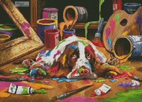 Mini Artistic Dog by Artecy printed cross stitch chart