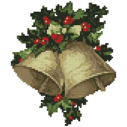 Mini Bells and Holly by Artecy printed cross stitch chart