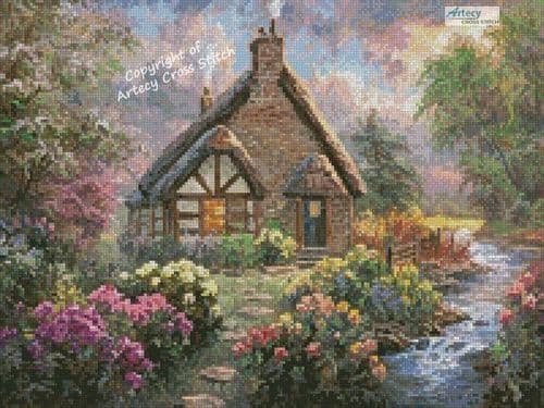 Mini Cobblestone Creek by Artecy printed cross stitch chart