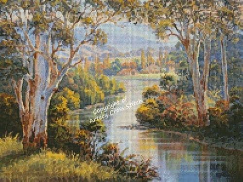 Mini Down by the Riverside by Artecy printed cross stitch chart