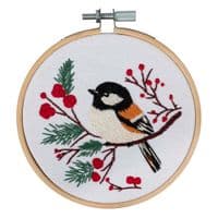 Mini Embroidery Kit with Hoop: Bird