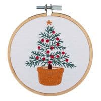 Mini Embroidery Kit with Hoop: Tree