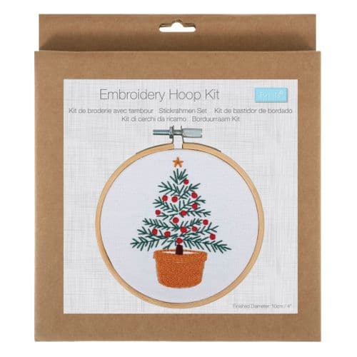 Mini Embroidery Kit with Hoop: Tree