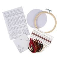 Mini Embroidery Kit with Hoop: Woof