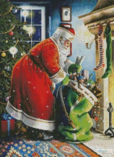Mini Filling the Stockings by Artecy printed cross stitch chart