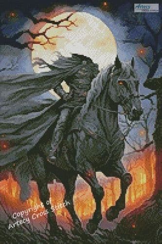 Mini Headless Horseman by Artecy printed cross stitch chart