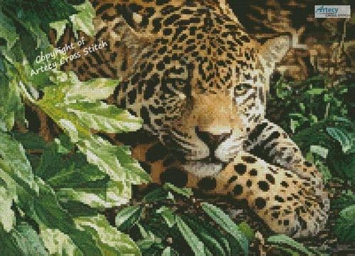 Mini Jaguar at Rest by Artecy printed cross stitch chart