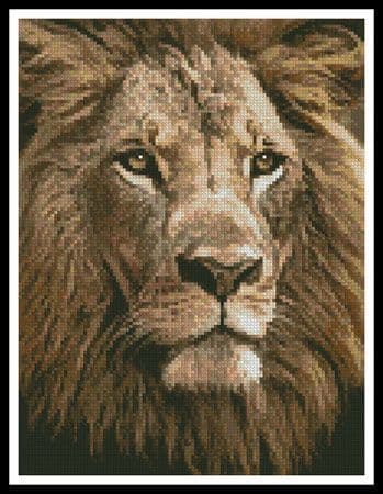 Mini Lion Close Up by Artecy printed cross stitch chart