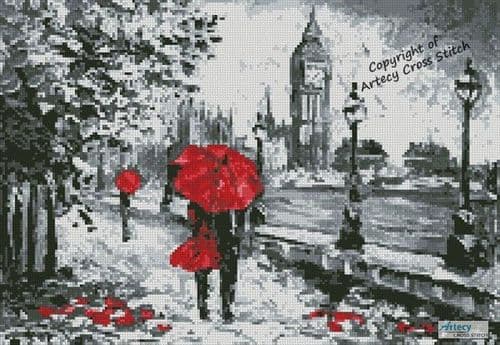 Mini London Abstract by Artecy printed cross stitch chart