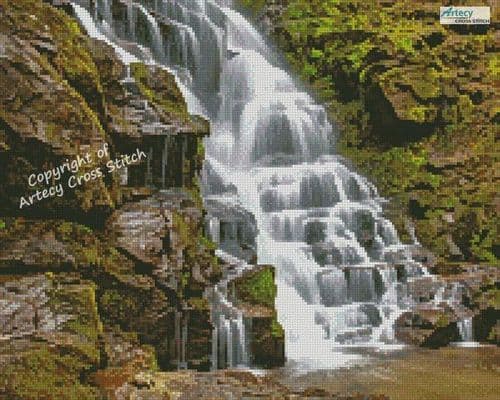 Mini Mossy Falls by Artecy printed cross stitch chart