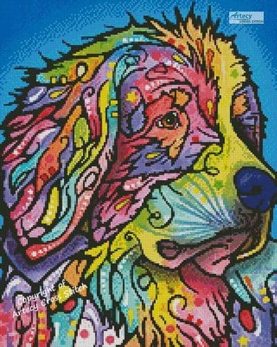 Mini Mountain Dog by Artecy printed cross stitch chart