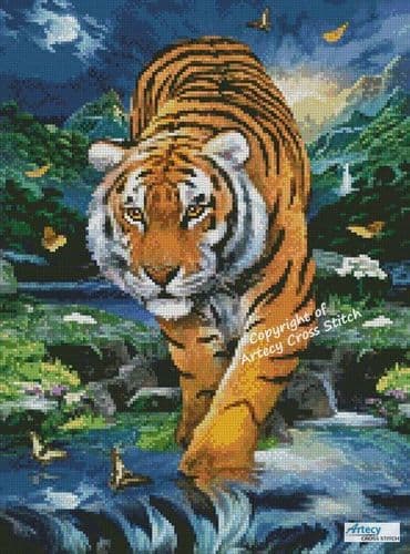 Mini On the Prowl by Artecy printed cross stitch chart