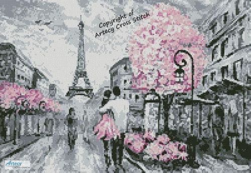 Mini Paris Abstract by Artecy printed cross stitch chart