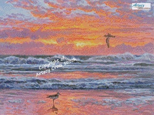 Mini Sandpiper Beach by Artecy printed cross stitch chart