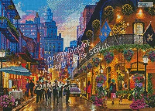 Mini The Big Easy, New Orleans by Artecy printed cross stitch chart