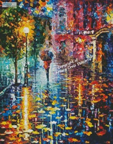 Mini The Night Rain by Artecy printed cross stitch chart