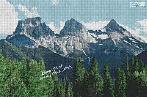 Mini Three Sisters, Canmore by Artecy printed cross stitch chart