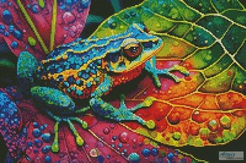 Mini Tropical Frog by Artecy printed cross stitch chart