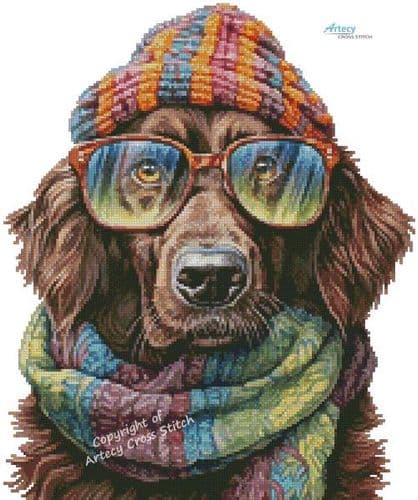 Mini Winter Retriever by Artecy printed cross stitch chart