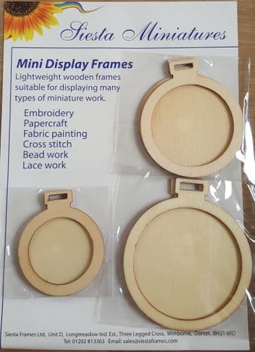 Mini Wooden Circle Display Frames