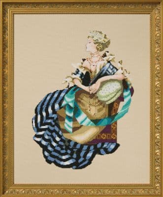 Mirabilia Portrait of Lady M printed cross stitch chart