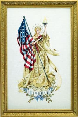 Mirabilia The Lady of the Flag - Limited Edition printed cross stitch chart - PRE ORDER