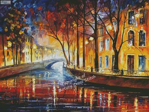 Misty Night Melody (Large) by Artecy printed cross stitch chart