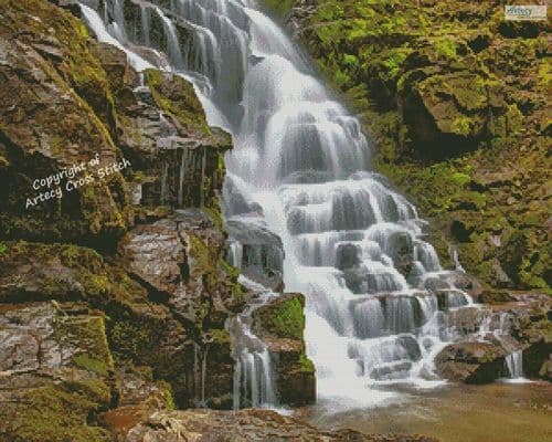 Mossy Falls by Artecy printed cross stitch chart