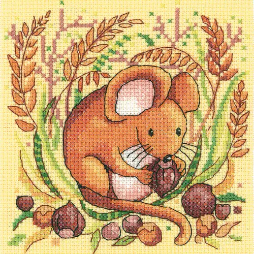 Mouse cross stitch chart - Karen Carter Collection
