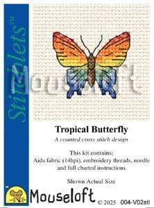 Mouseloft Tropical Butterfly Stitchlets cross stitch kit