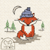 Mouseloft Winter Fox Card Christmas Stitchlets cross stitch kit