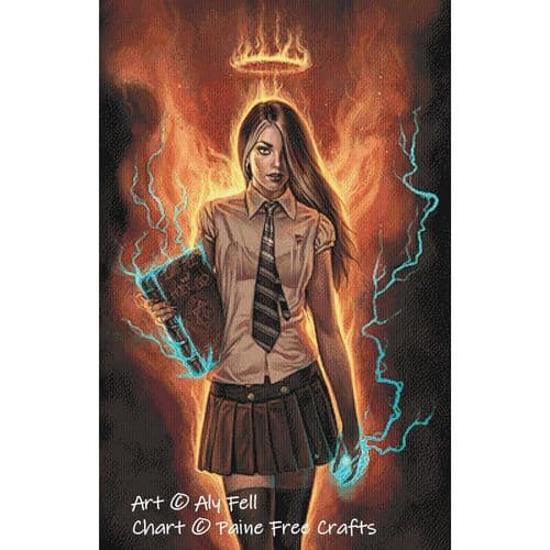 Necromancer by Paine Free Crafts printed cross stitch chart