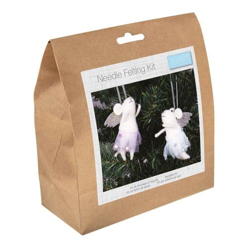 Needle Felting Kit:  Angel Star Mice Duo