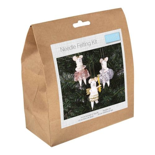 Needle Felting Kit:  Ballerina Mice Trio
