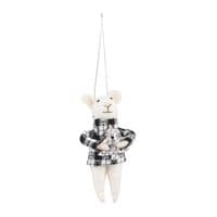 Needle Felting Kit:  Mono Tartan Mice Trio