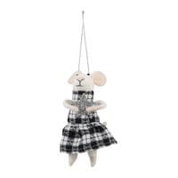 Needle Felting Kit:  Mono Tartan Mice Trio