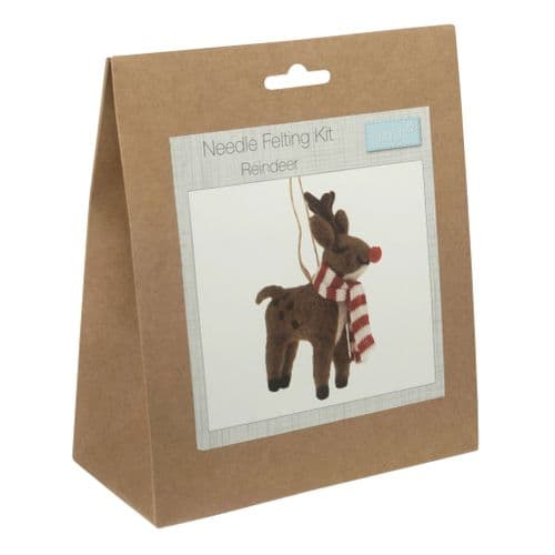 Needle Felting Kit: Reindeer with Scarf