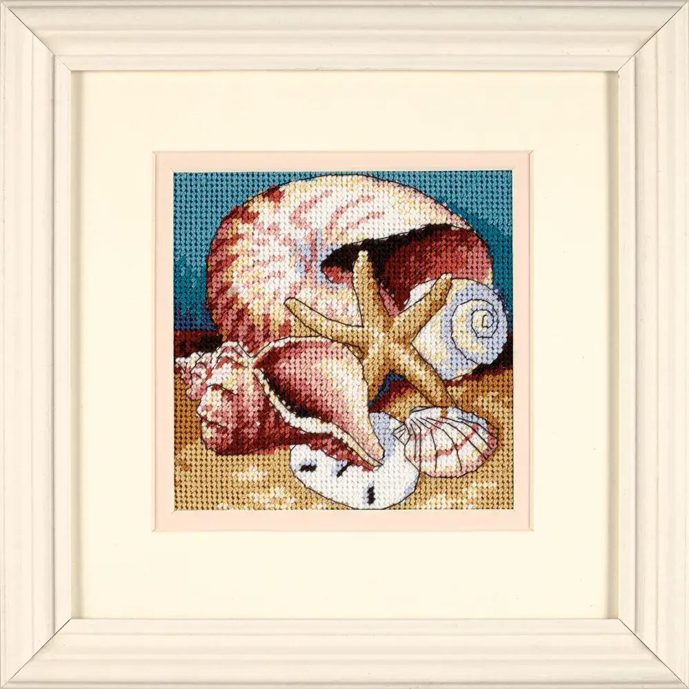 Micro Needlepoint Shell Pattern Needlepoint Kit Mini Shell Collage by Dimensions