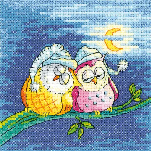 Night Owls cross stitch chart - Karen Carter Collection