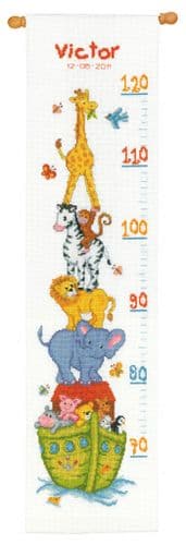 Noah's Ark Height Chart Counted Cross Stitch Kit by Vervaco