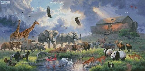 Noah's Ark Landscape (Large) by Artecy printed cross stitch chart