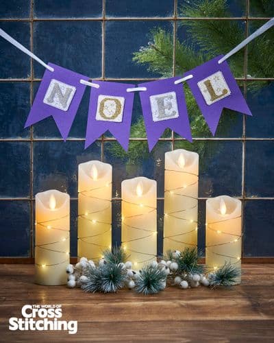 Noel Sparkly ABC Alphabet WOXS Issue 364 project pack