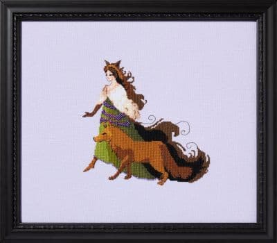 Nora Corbett Miss Brown Wolf printed cross stitch chart