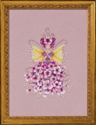 Nora Corbett Miss Cherry Blossom printed cross stitch chart