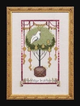 Nora Corbett Partridge in a Pear Tree printed cross stitch chart