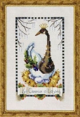 Nora Corbett Six Geese a Laying printed cross stitch chart