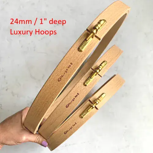 Nurge 24mm (1") Beech Screwed Embroidery Hoop