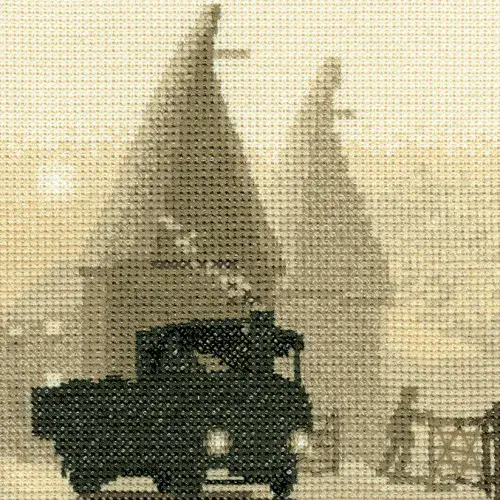 Oast Houses cross stitch chart - Silhouettes