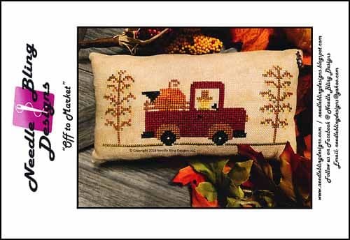 Off to Market printed cross stitch chart - EXCESS STOCK