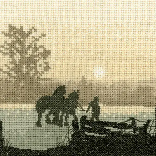 Off to Plough cross stitch chart - Silhouettes